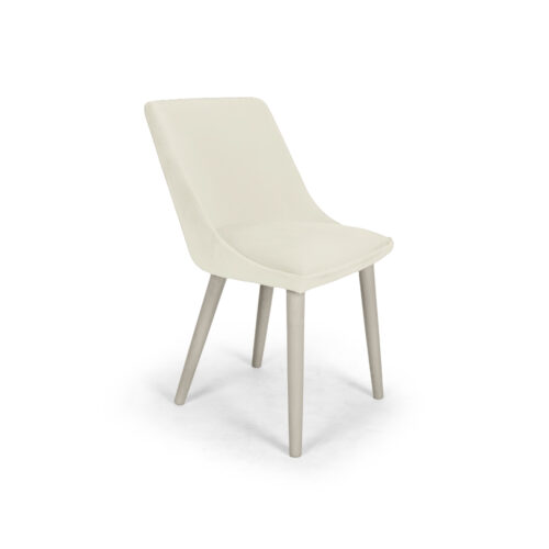 Scaun Mobiladalin Alberta Softy 2 crem picior lemn gris