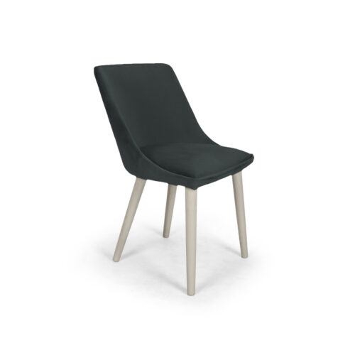Scaun Mobiladalin Alberta Softy 22 negru picior lemn gris