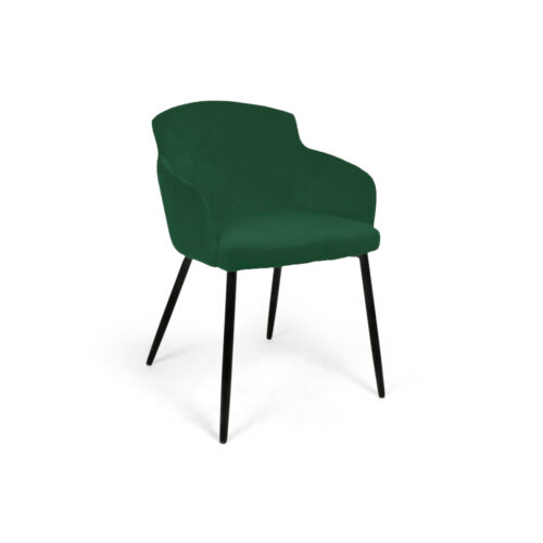 Scaun Mobiladalin Arthur Softy 13 verde picior metal negru