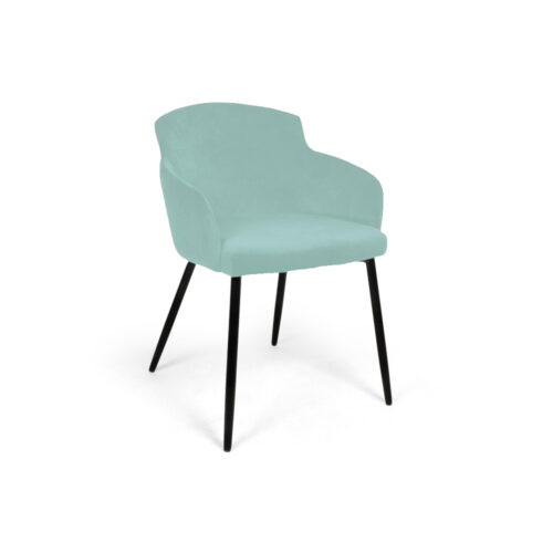Scaun Mobiladalin Arthur Softy 15 albastru deschis picior metal negru