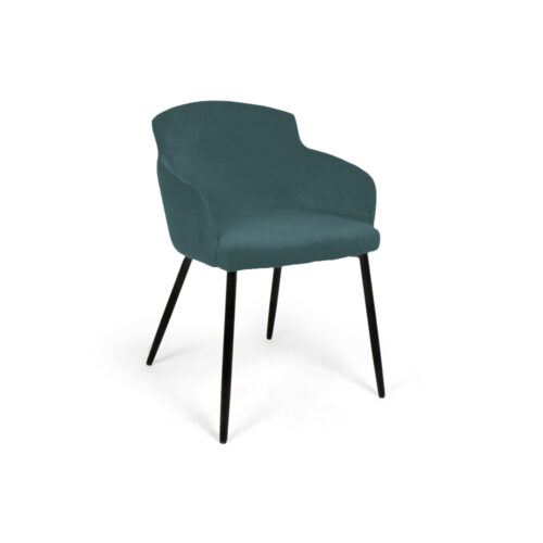 Scaun Mobiladalin Arthur Softy 16 albastru picior metal negru