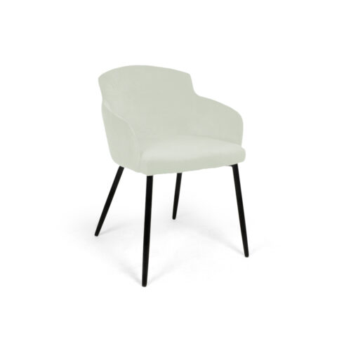 Scaun Mobiladalin Arthur Softy 19 bej deschis picior metal negru