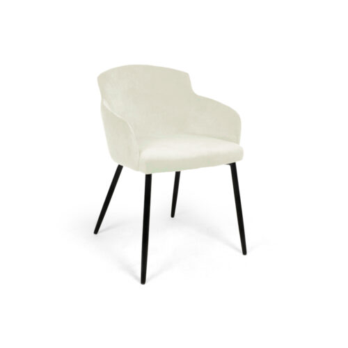 Scaun Mobiladalin Arthur Softy 2 crem picior metal negru