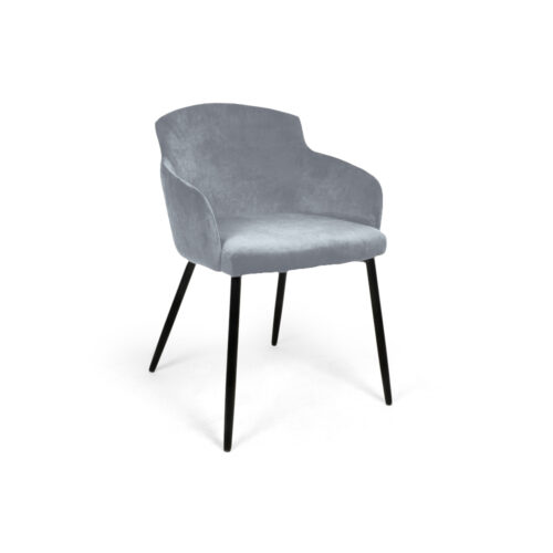 Scaun Mobiladalin Arthur Softy 20 gri deschis picior metal negru