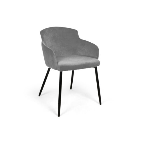 Scaun Mobiladalin Arthur Softy 21 gri închis picior metal negru