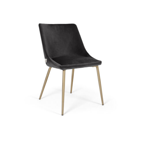 Scaun Mobiladalin Alberta Softy 22 negru picior metal auriu elegance