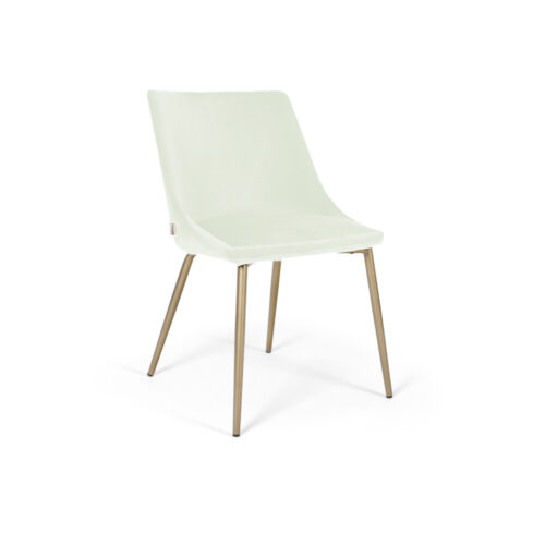 Scaun Mobiladalin Alberta softy 1 alb picior metal auriu elegance