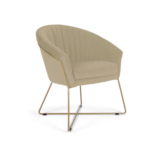 Scaun Mobiladalin Felice Softy 3 bej picior metal auriu elegance