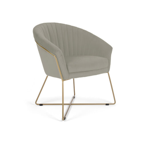 Scaun Mobiladalin Felice Softy 4 cappucino picior metal auriu elegance