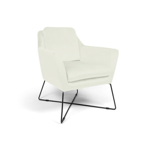 Fotoliu Mobiladalin Stephan Softy 2 crem picior metal negru
