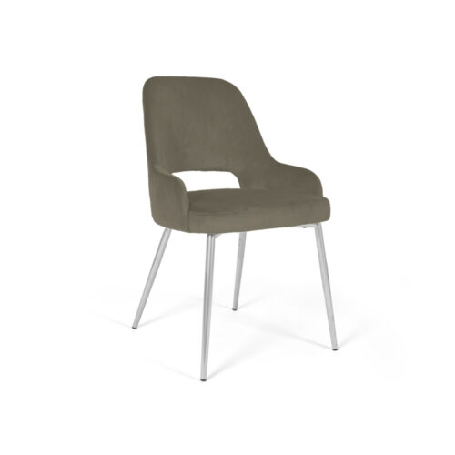 Scaun Mobiladalin Clark Softy 5 maro deschis picior metal argintiu crom nichel